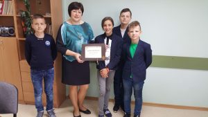 Programos „Darni mokykla“ įvertininimas AUKSINIS SERTIFIKATAS Programos „Darni mokykla“ įvertininimas AUKSINIS SERTIFIKATAS