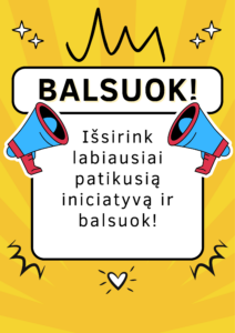 Kviečiame balsuoti už patikusią iniciatyvą!